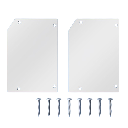 Kastenrinnen Set-Endstück weiß aus Aluminium